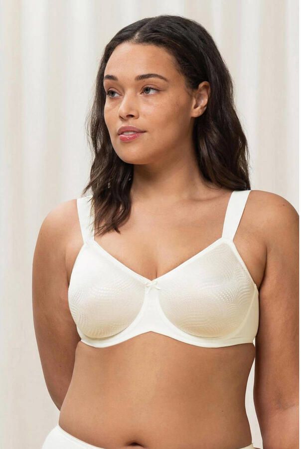 Triumph Minimizer-bh Essential Minimizer Glinsterend jacquardpatroon met beugel kleine satijnen strik