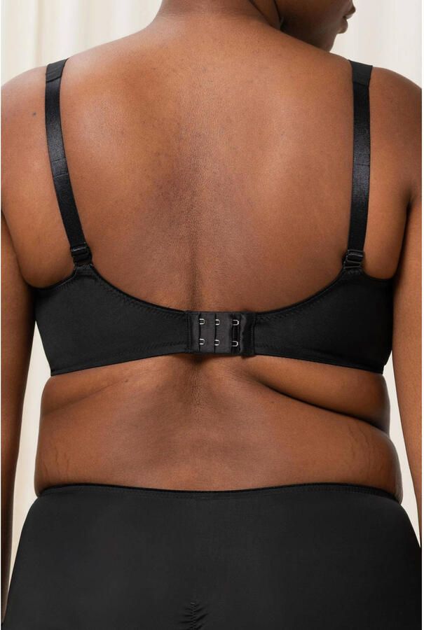 Triumph Minimizer-bh Essential Minimizer Glinsterend jacquardpatroon met beugel kleine satijnen strik