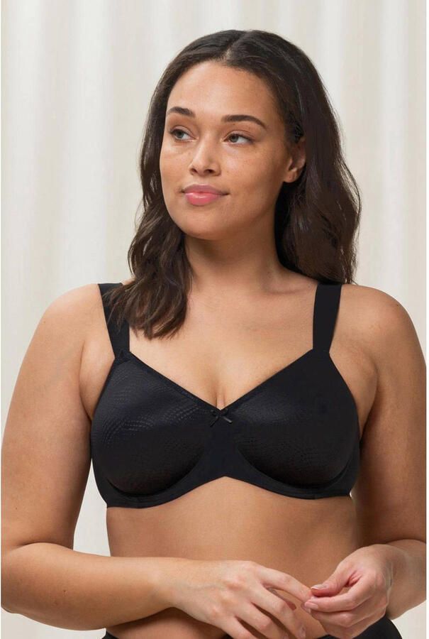 Triumph Minimizer-bh Essential Minimizer Glinsterend jacquardpatroon met beugel kleine satijnen strik - Foto 2