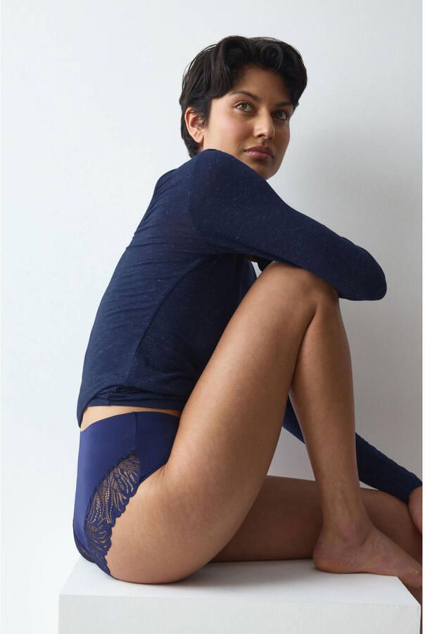 Triumph Pretty Micro maxislip donkerblauw - Foto 2