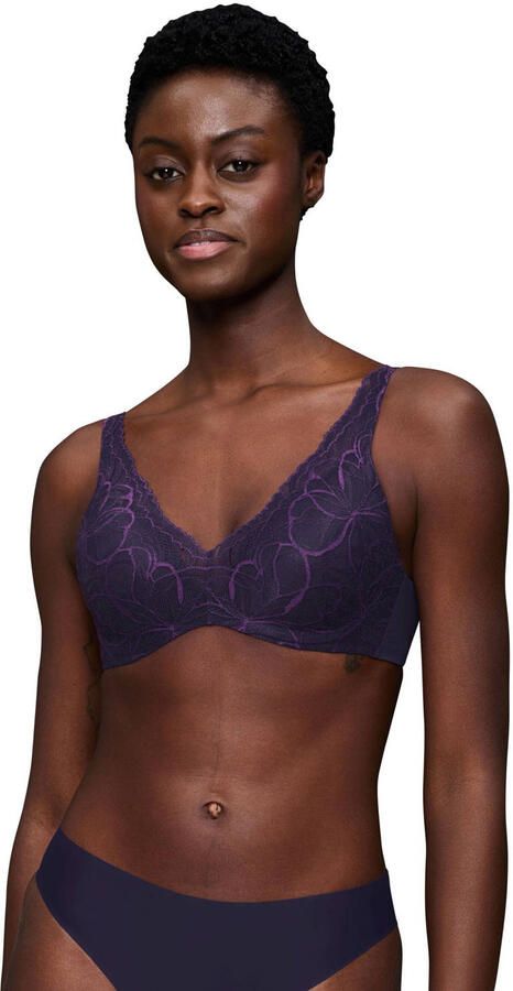 Triumph voorgevormde beugelbh Body Make-up Illusion donkerpaars - Foto 3