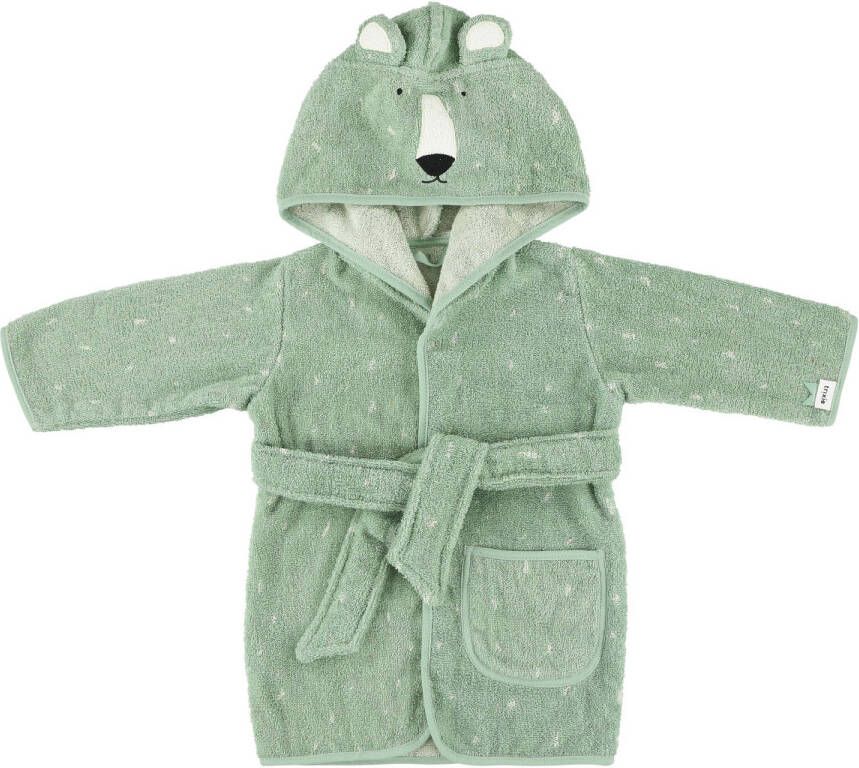 TRIXIE Mr. Polar Bear badstof badjas groen All over print 98 104