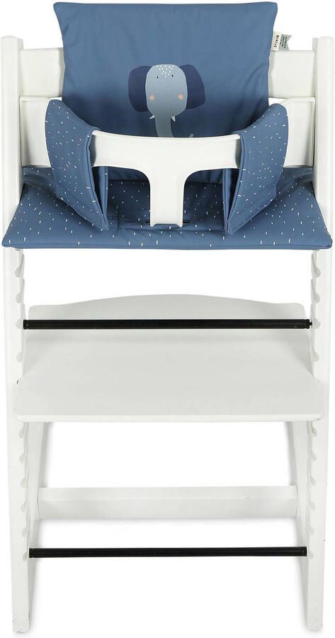 TRIXIE afwasbaar kussen voor de kinderstoel Mrs. Elephant Accessoire Blauw