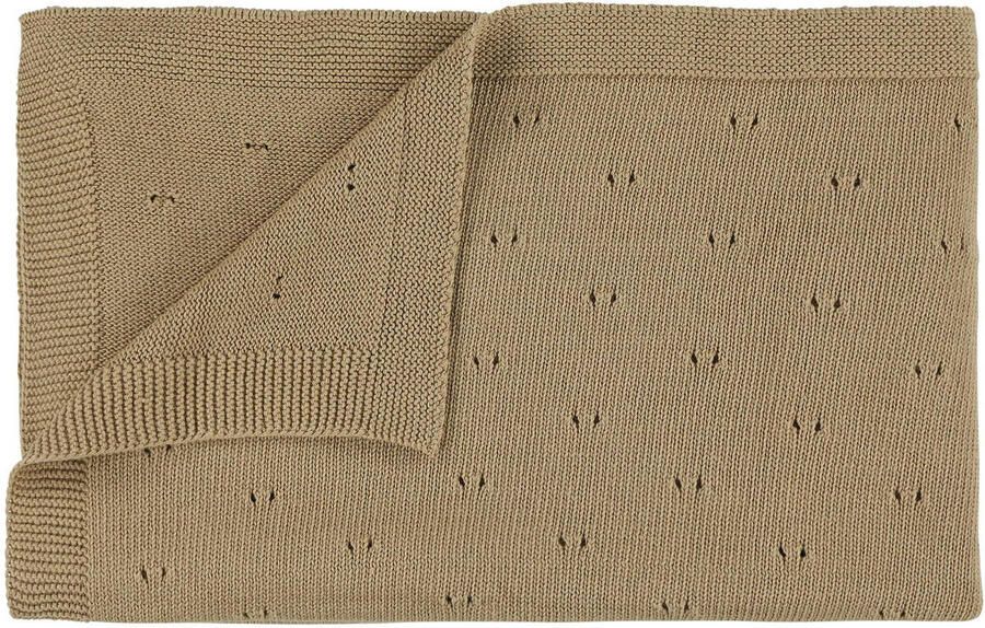 TRIXIE gebreide wiegdeken Sand Babydeken Beige Effen