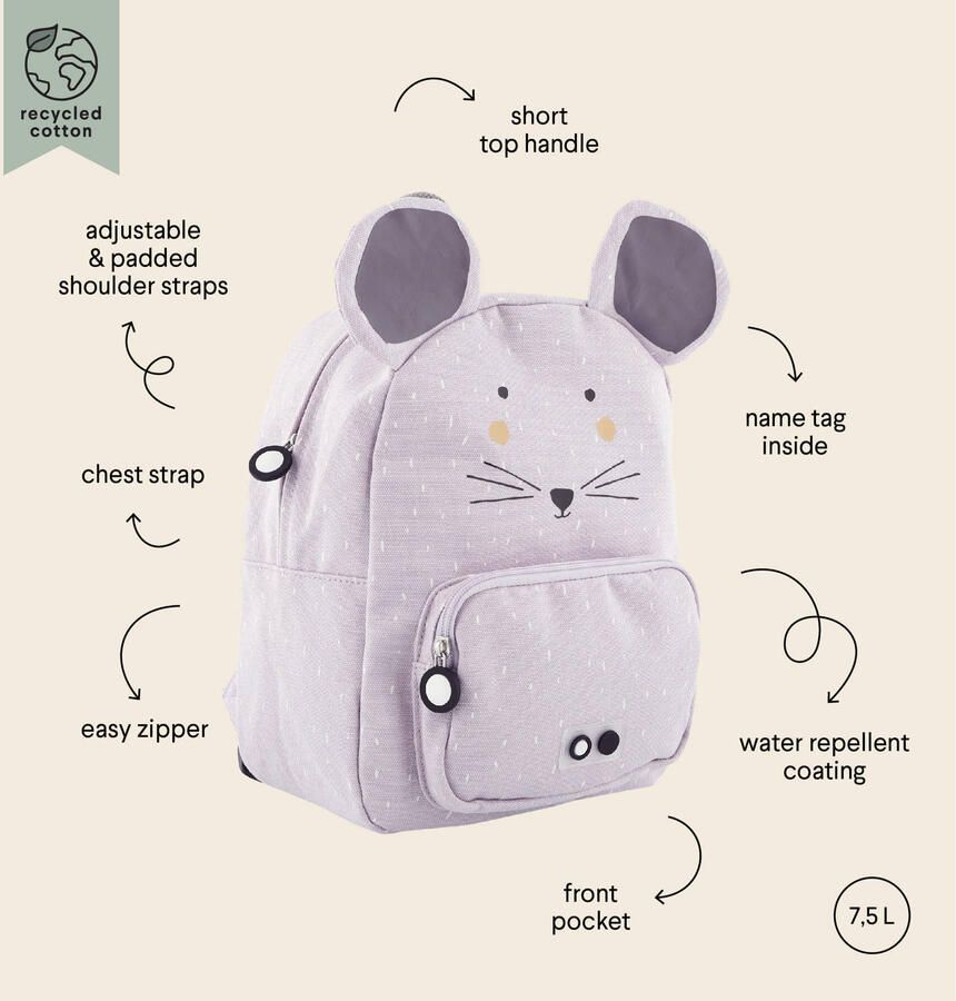 Trixie Paarse Rugtas Rugzakje - Foto 2