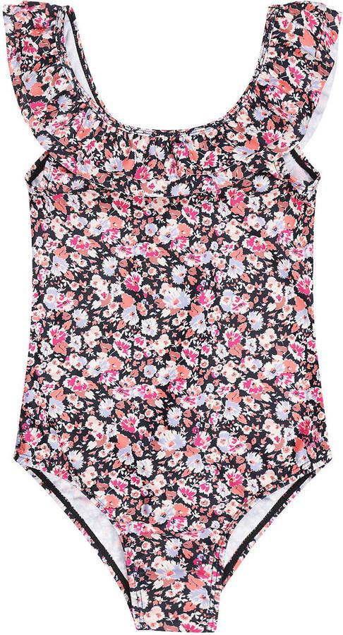 Tumble 'n Dry badpak met ruches donkerblauw roze