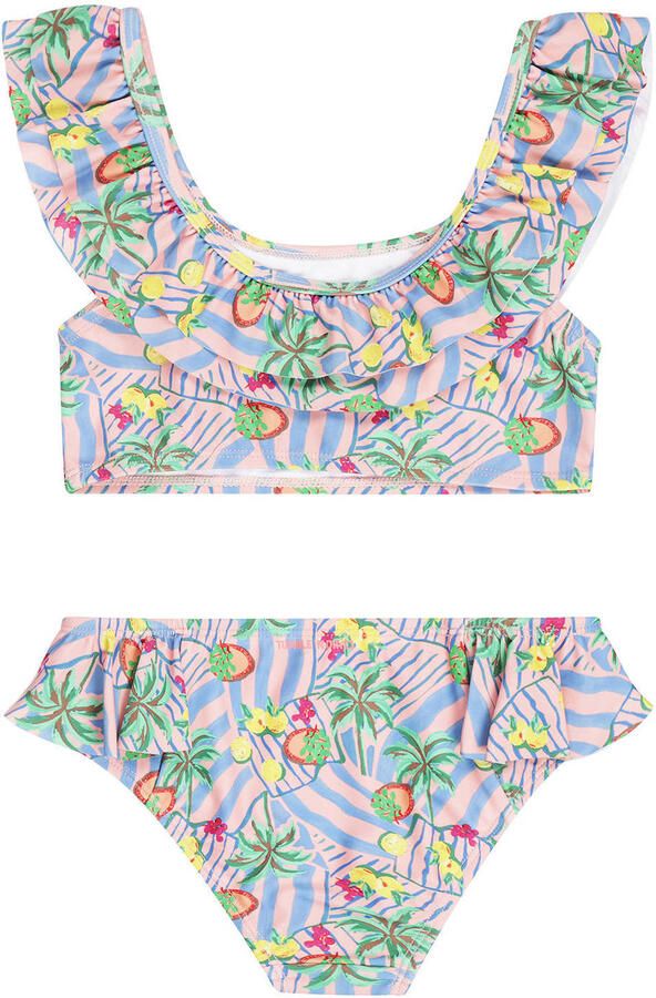 Tumble 'n Dry bikini met ruches en all over print lichtroze - Foto 4