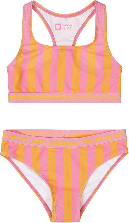 Tumble 'n Dry bikini met streep oranje roze