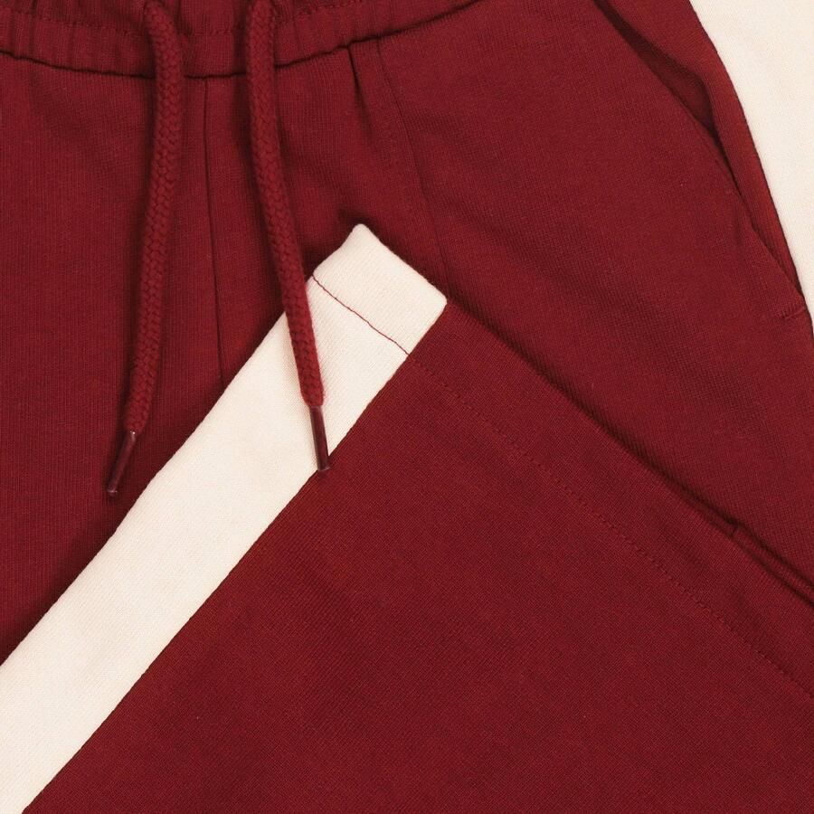 Tumble 'n Dry casual broek met contrast bies donkerrood