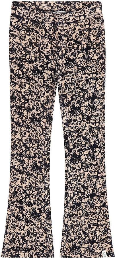 Tumble 'n Dry flared gebloemde broek donkerblauw