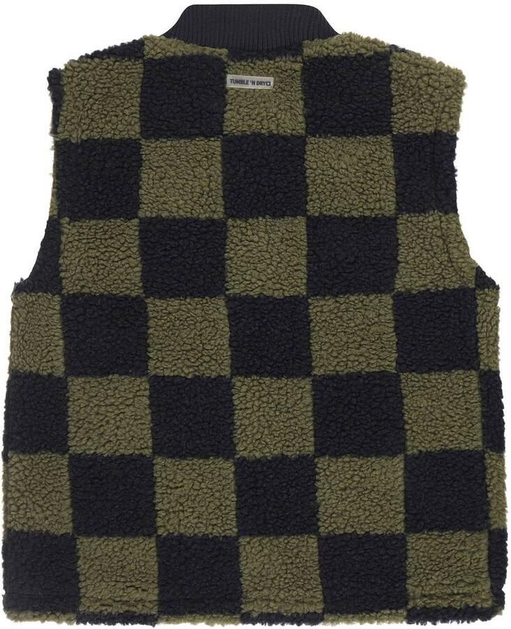 Tumble 'n Dry geruite teddy bodywarmer olijfgroen - Foto 3