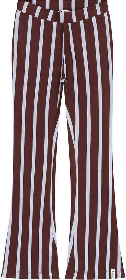 Tumble 'n Dry gestreepte flared broek donkerbruin