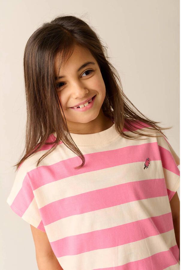 Tumble 'n Dry gestreepte T-shirt roze