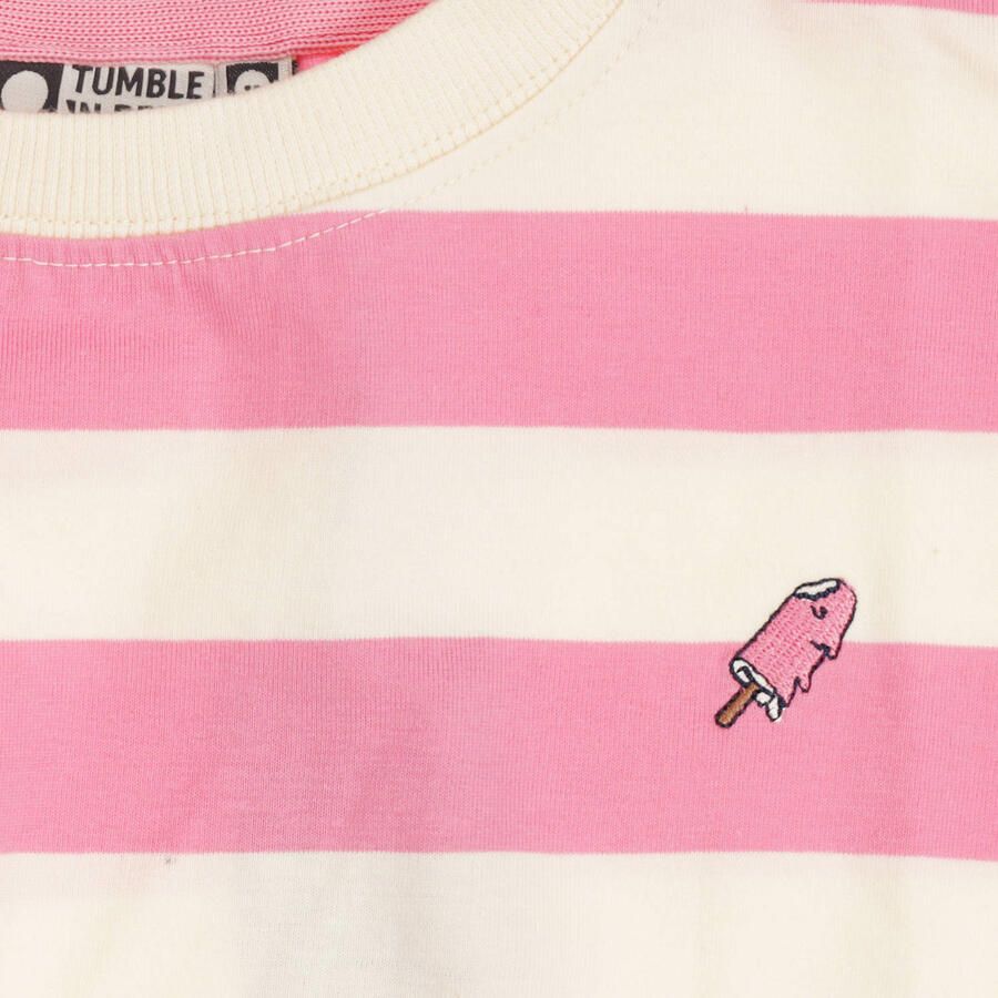 Tumble 'n Dry gestreepte T-shirt roze - Foto 2
