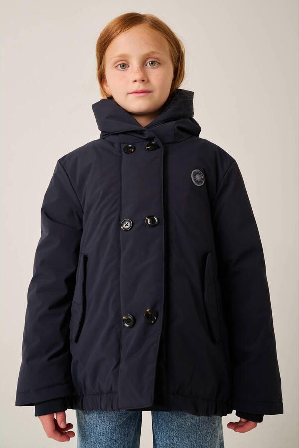 Tumble 'n Dry gewatteerde jas donkerblauw Meisjes Polyester Capuchon Effen - Foto 5