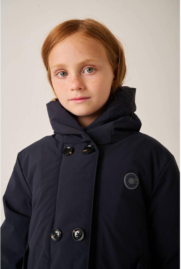 Tumble 'n Dry gewatteerde jas donkerblauw Meisjes Polyester Capuchon Effen - Foto 4