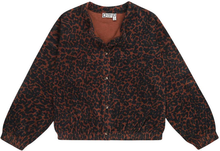 Tumble 'n Dry jas met panterprint donkerbruin