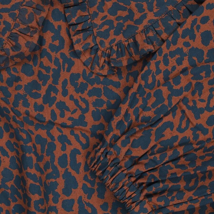 Tumble 'n Dry korte a-lijn jurk met panterprint donkerbruin - Foto 2