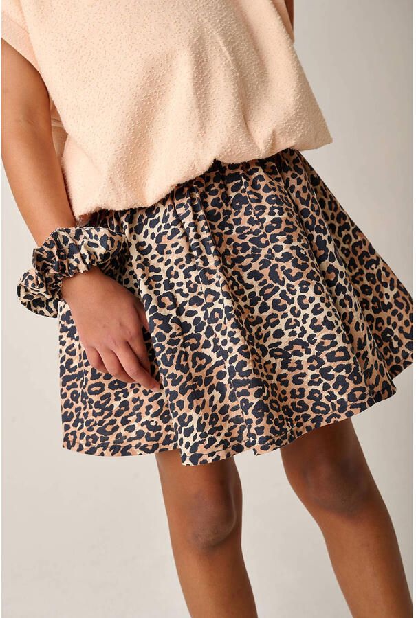 Tumble 'n Dry korte rok met panterprint bruin - Foto 3
