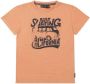 Tumble 'n Dry Mid T-shirt Barrel van biologisch katoen zacht oranje Printopdruk 134 140 - Thumbnail 1