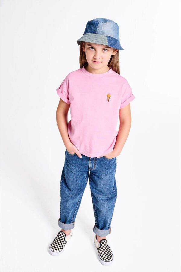 Tumble 'n Dry Mid T-shirt Lime van biologisch katoen roze Meisjes Katoen (biologisch) Ronde hals 134 140