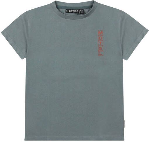 Tumble 'n Dry Mid T-shirt Union City van biologisch katoen grijsgroen Jongens Katoen (biologisch) Ronde hals 134 140