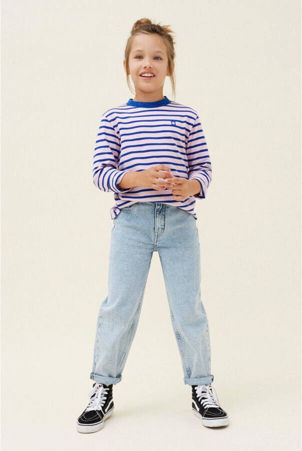 Tumble 'n Dry mom jeans Dionne denim bleach Blauw Meisjes Stretchdenim 134