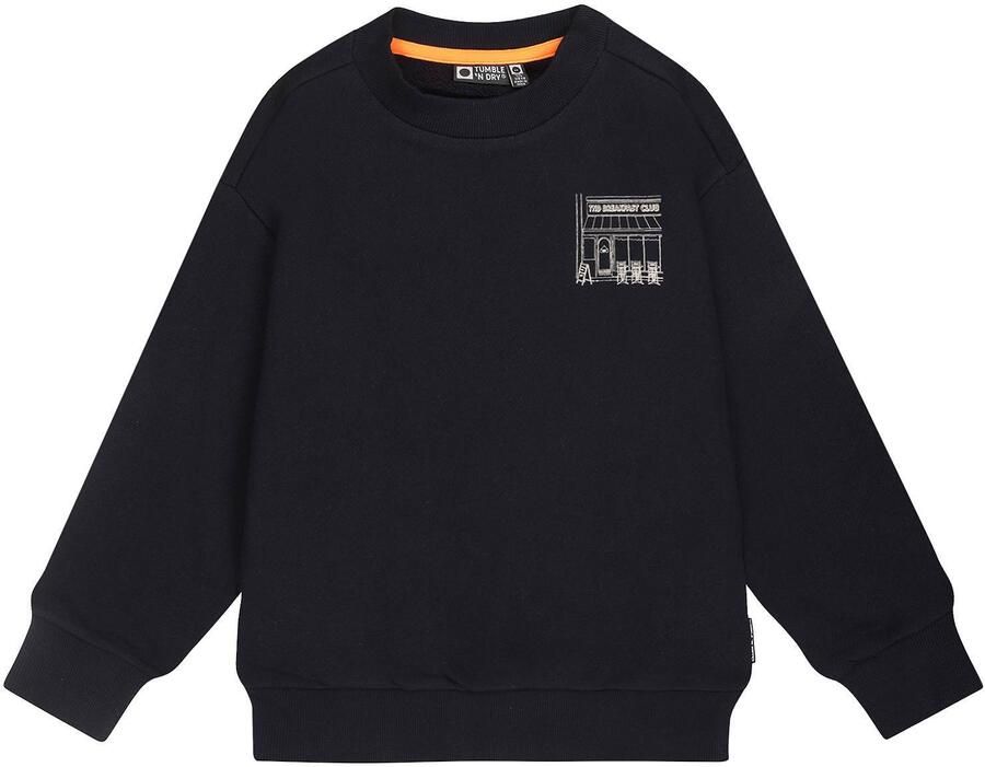 Tumble 'n Dry sweater met backprint donkerblauw