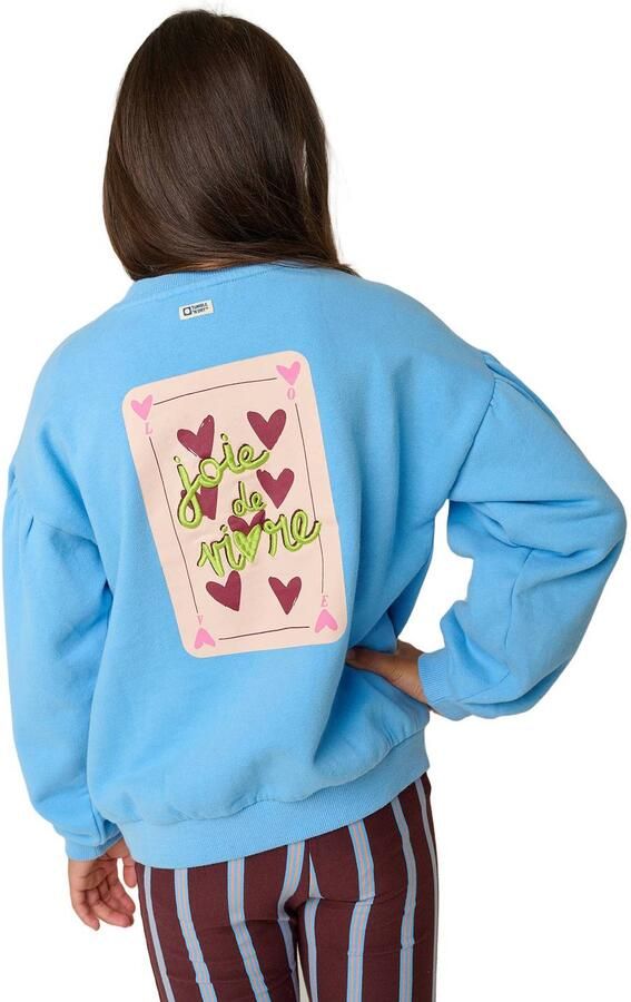 Tumble 'n Dry sweater met borduursels en backprint blauw Backprint - Foto 4