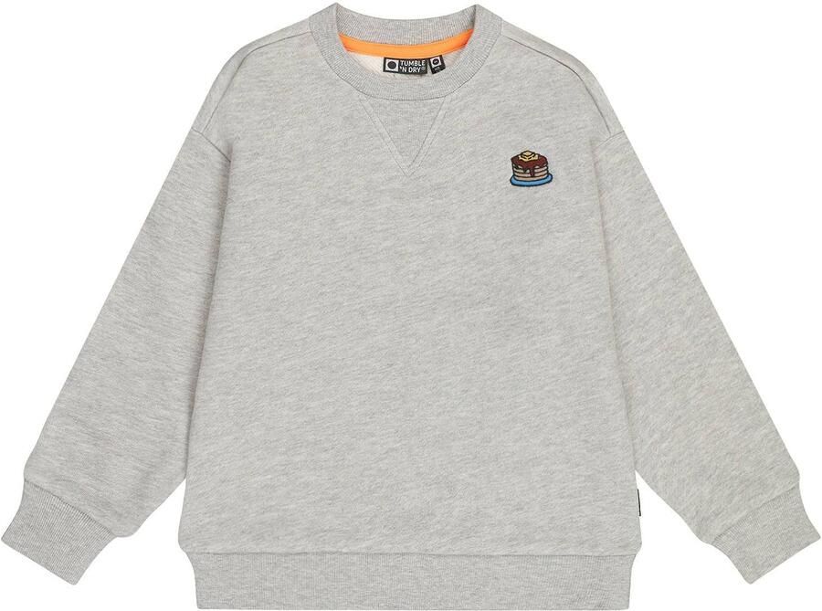 Tumble 'n Dry sweater met borduursels en backprint lichtgrijs