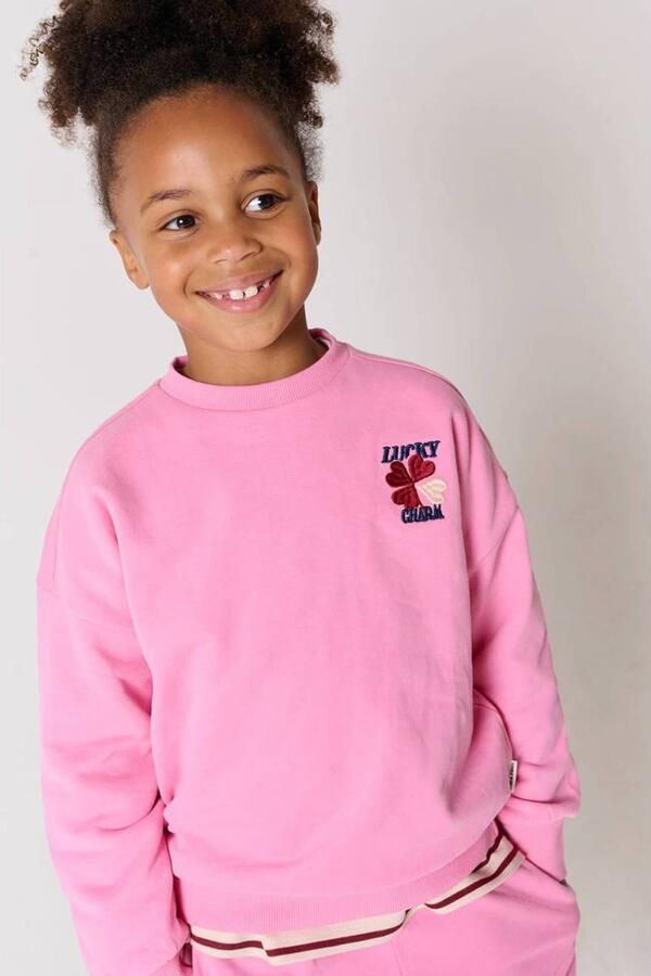 Tumble 'n Dry sweater met borduursels roze Effen - Foto 2