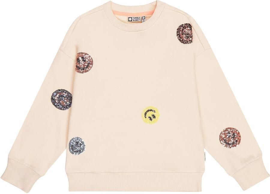 Tumble 'n Dry sweater met pailletten en print beige - Foto 4