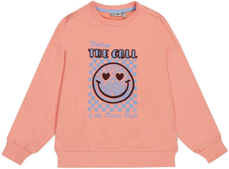 Tumble 'n Dry sweater met print zalm