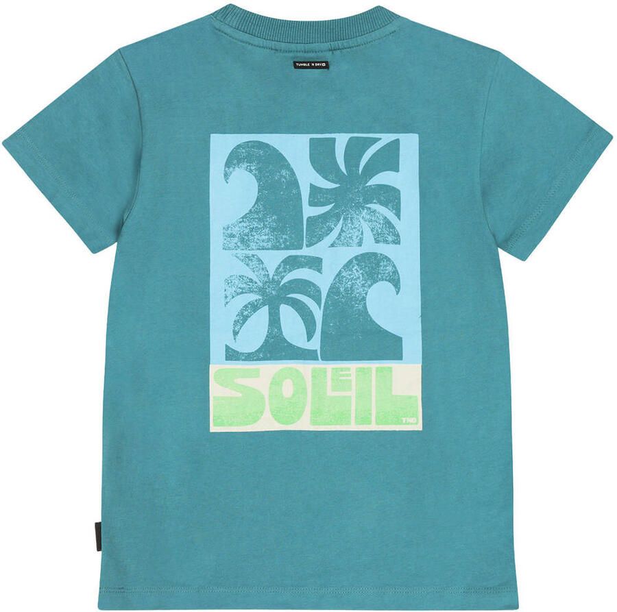 Tumble 'n Dry T-shirt met backprint petrol - Foto 3