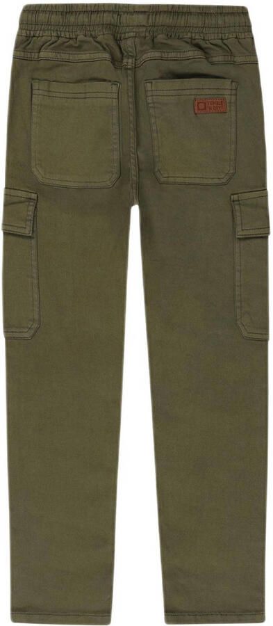 Tumble 'n Dry tapered fit cargobroek Jayh mosgroen Jongens Stretchkatoen 128 - Foto 3
