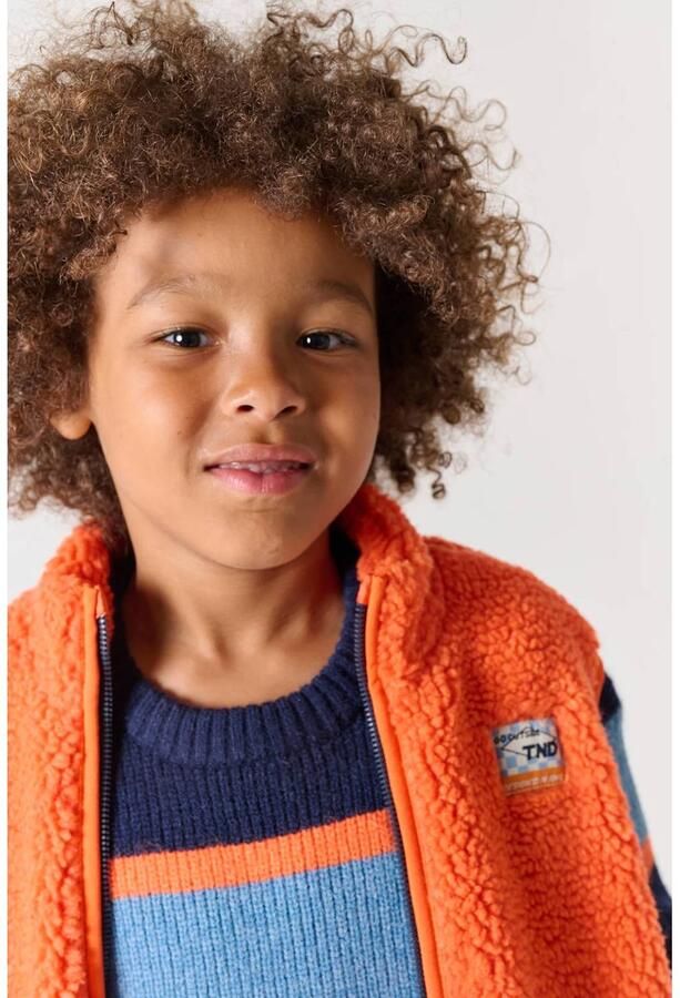 Tumble 'n Dry teddy bodywarmer oranje Jongens Polyester Opstaande kraag - Foto 2