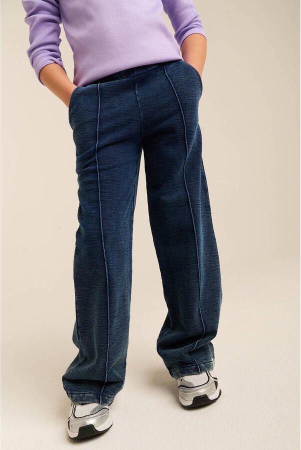 Tumble 'n Dry wide leg casual broek dark blue denim Blauw Meisjes Jog denim