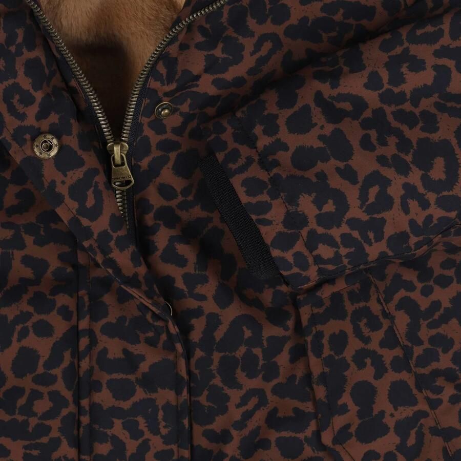 Tumble 'n Dry winterjas met panterprint donkerbruin Meisjes Polyester Capuchon - Foto 5
