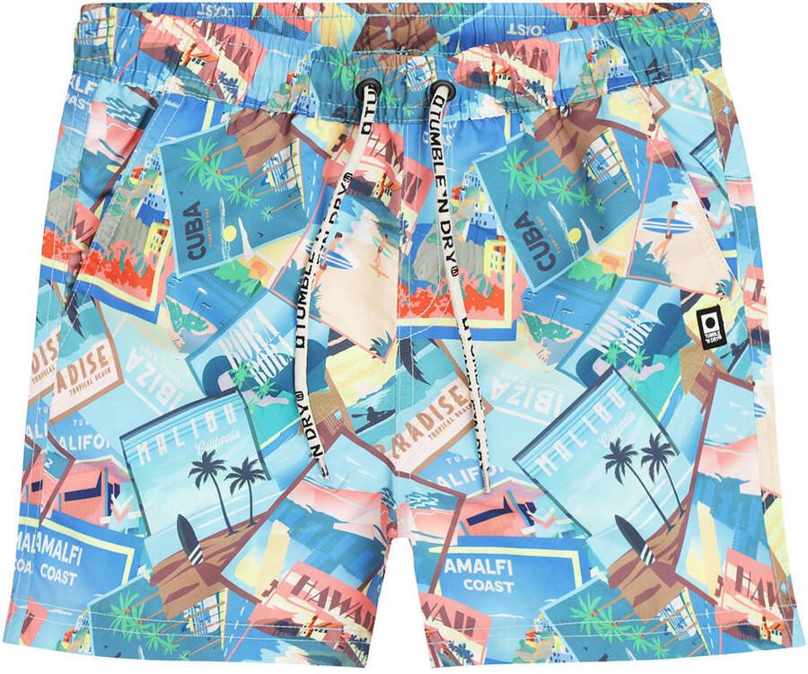 Tumble 'n Dry zwemshort blauw met all over print