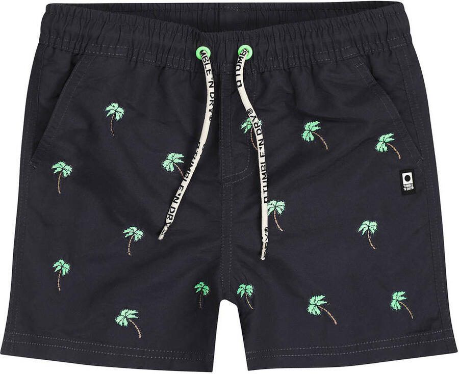 Tumble 'n Dry zwemshort donkerblauw met all over palmboom print - Foto 3