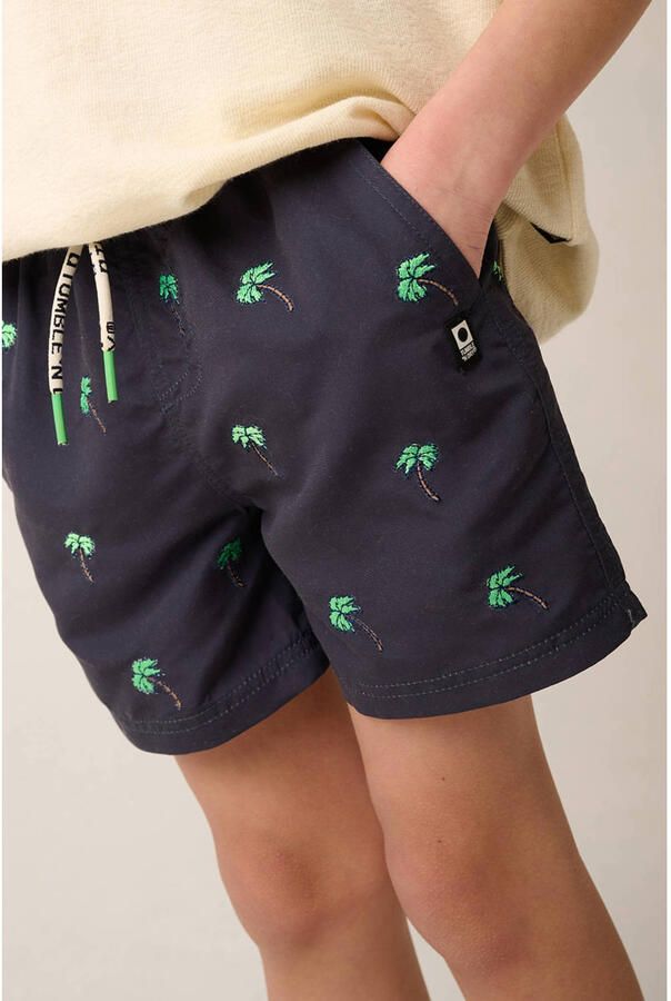 Tumble 'n Dry zwemshort donkerblauw met all over palmboom print - Foto 3