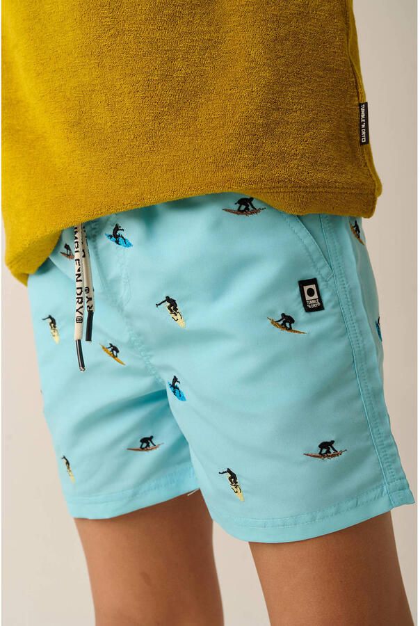 Tumble 'n Dry zwemshort lichtblauw met all over print - Foto 3