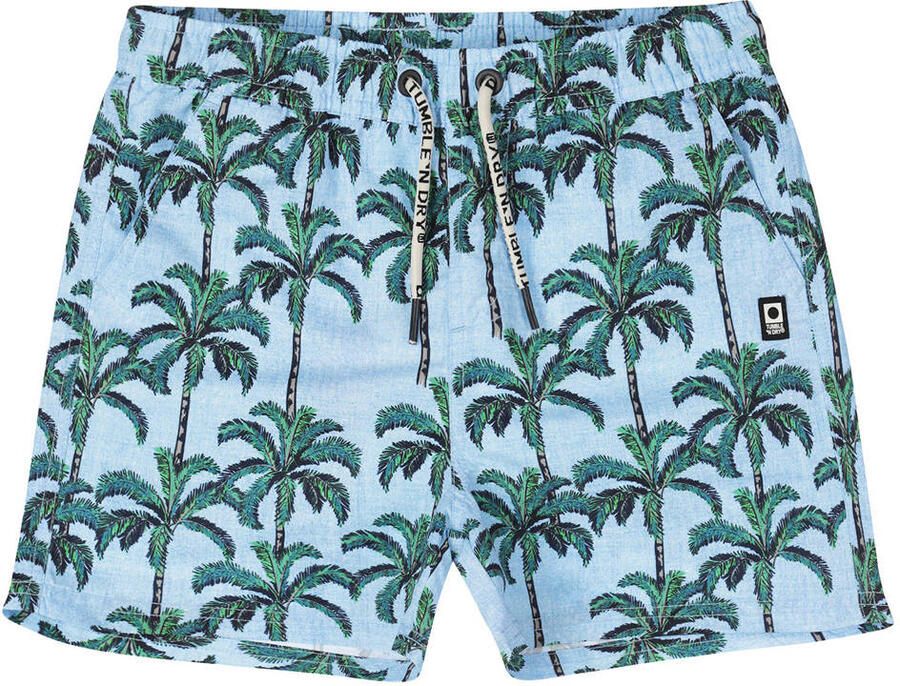 Tumble 'n Dry zwemshort lichtblauw met palmboom print