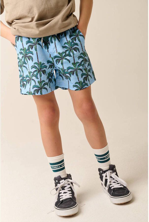 Tumble 'n Dry zwemshort lichtblauw met palmboom print - Foto 2