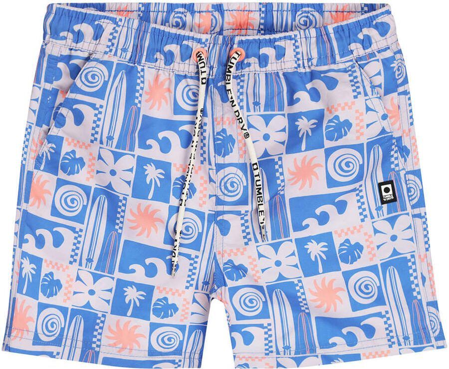 Tumble 'n Dry zwemshort met all over print blauw Jongens Polyester All over print