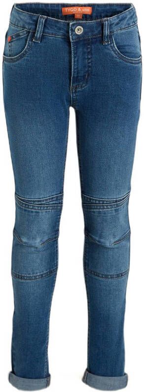 TYGO & vito skinny jeans medium used Broek Blauw Jongens Stretchdenim Effen 146
