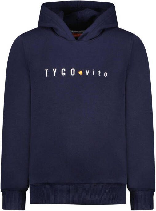 TYGO & vito hoodie donkerblauw Sweater Effen 92 | Sweater van