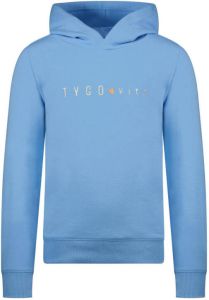 TYGO & vito hoodie met logo blauw