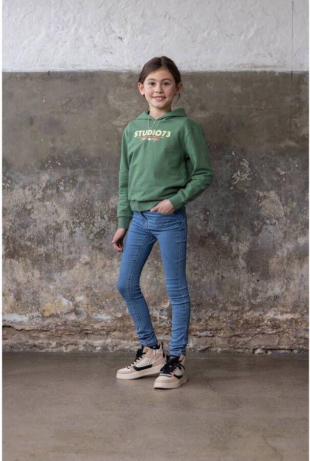 TYGO & vito hoodie Selma met printopdruk groen Sweater Printopdruk 104