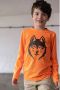 TYGO & vito longsleeve Jim met printopdruk oranje Jongens Polyester Ronde hals 104 - Thumbnail 1